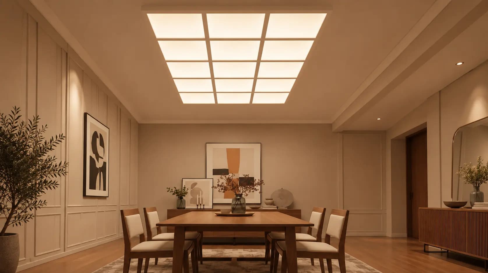 Professional installing a premium stretch ceiling